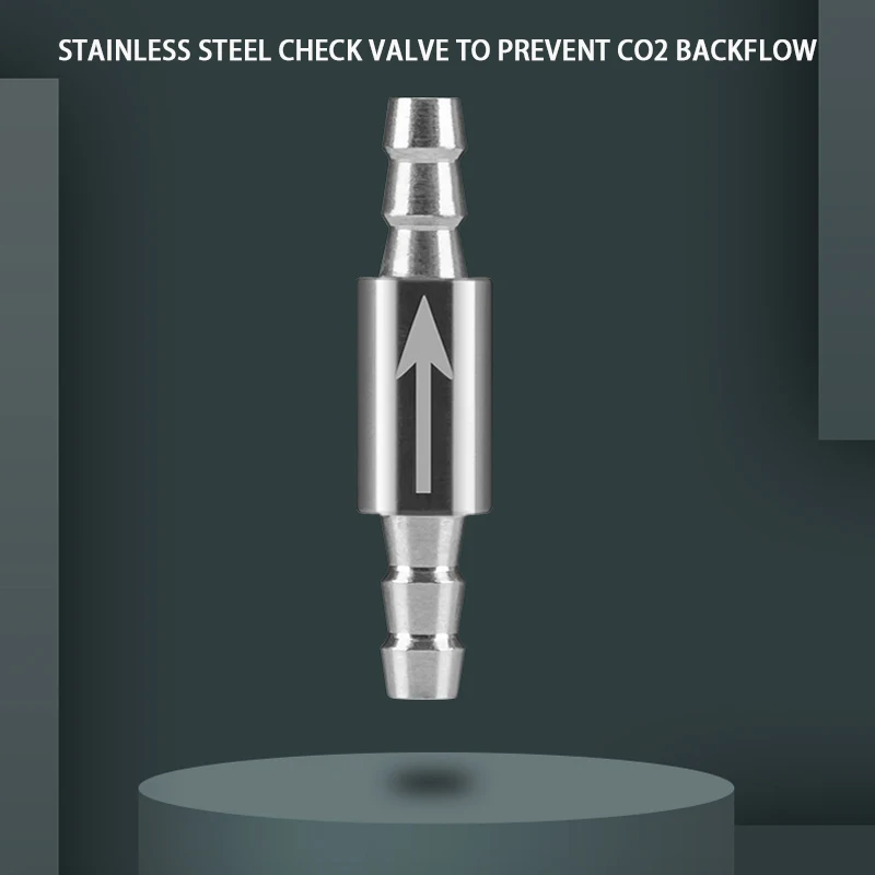 1 stainless steel check valve for CO2 equipment carbon dioxide diffuser to prevent gas backflow CO2 check valve fitting 4mm