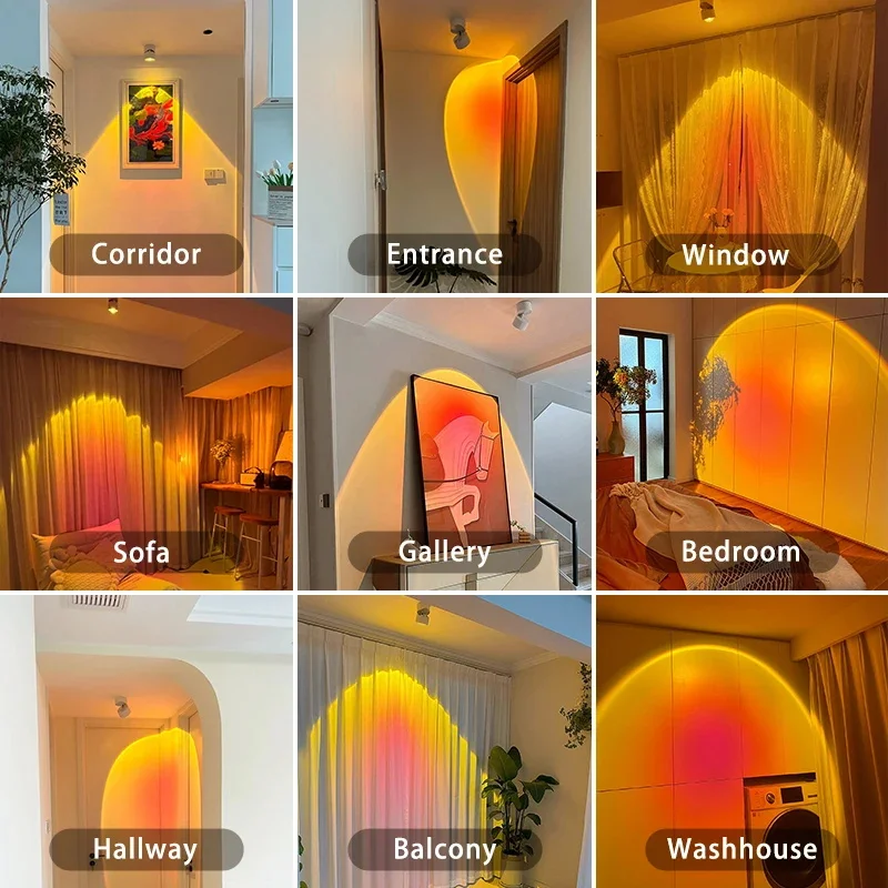 Led downlight recessed ceiling spotlight ceiling lamps downlight Led sunset projection lamp 110V-220V COB recessed spotlight bedroom home decor surface ceiling down light Led spot