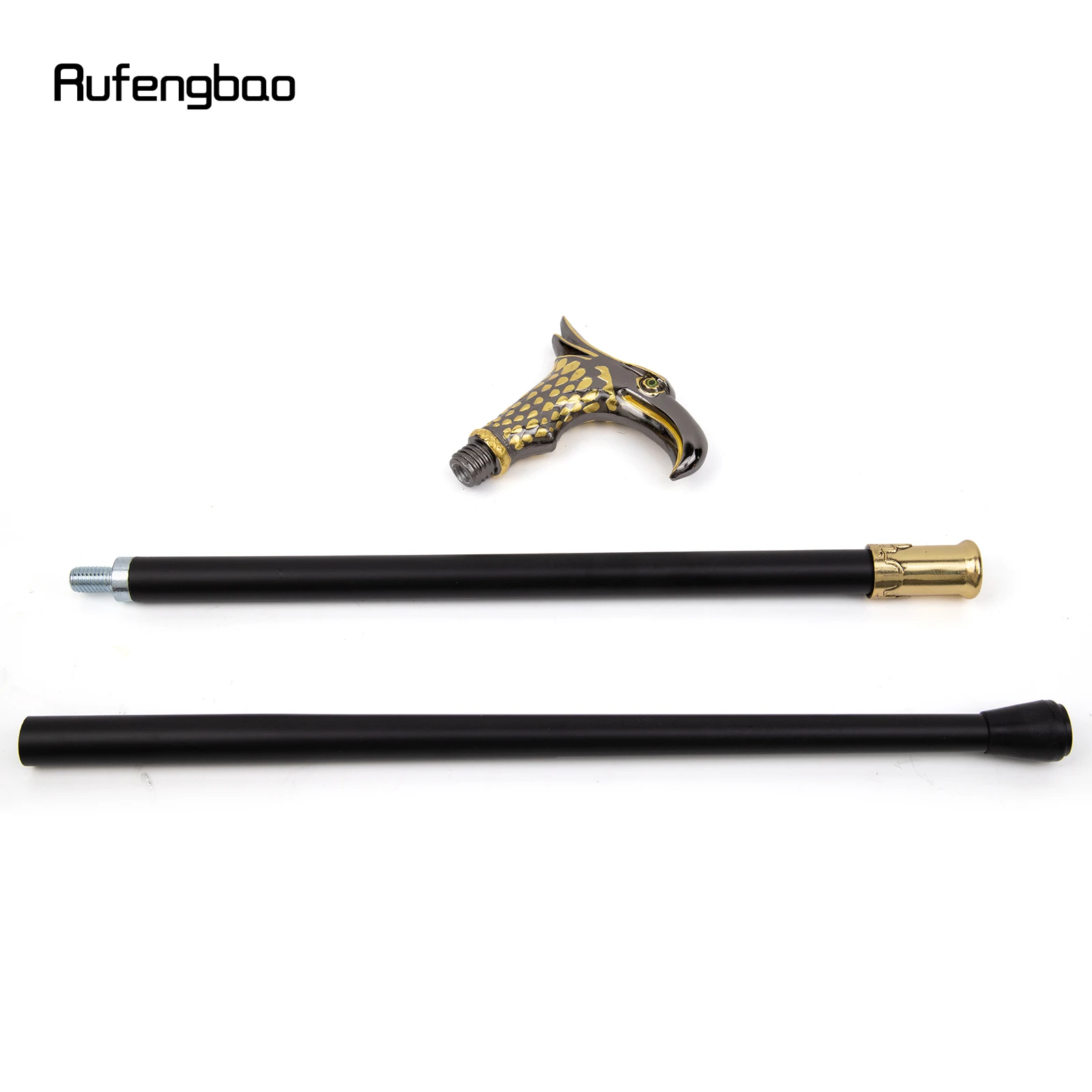 Golden Black Eagle Walking Stick Decorative Vintage Party Fashionable Walking Cane Crosier 36.5 in 2