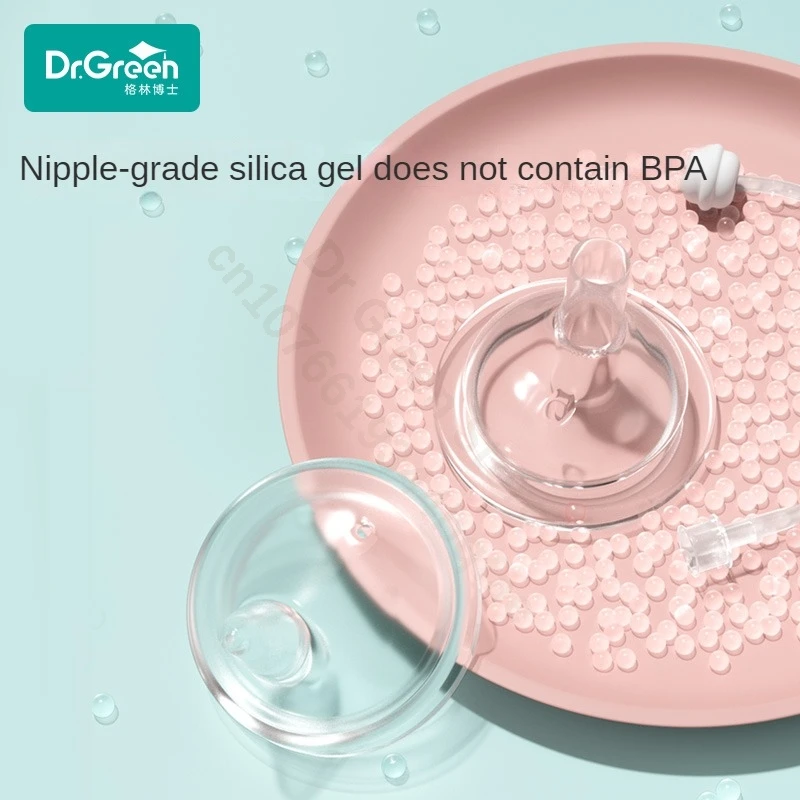 Dr.Green  Bottle anti-colic straws 360° Gravity Ball Duckbill straws Wide Mouth Nipple Safe silicone material soft texture, 2