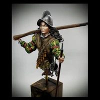 Figurine d'Officier Moderne Superbust en Résine, Kit de Modèle de Chaise Non Peint, 1/12 2