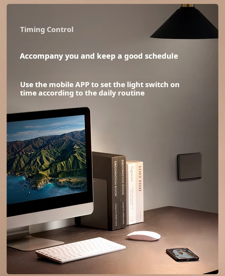 Smart Wall Switch E1 ZigBee 3.0 Smart Home Grey Key Light Switch Fire Wire With/