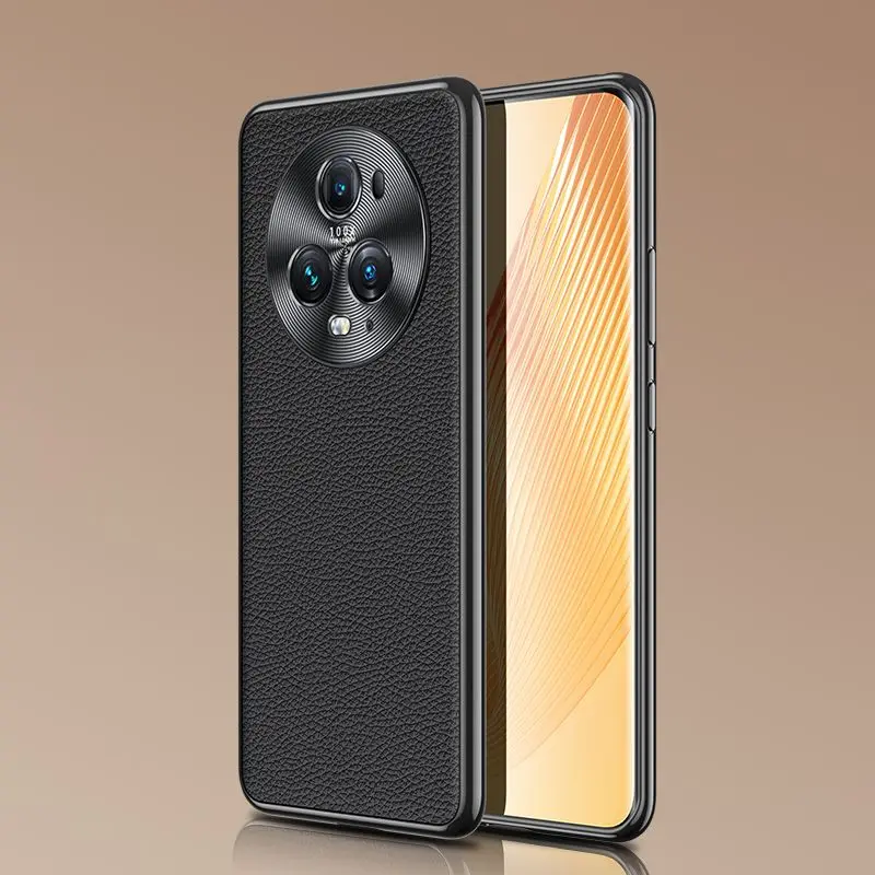 Fashion Genuine Leather Soft TPU Back Cover Case for Honor Magic 4 5 Pro Ultimate Huawei Mate 50 40 Pro RS