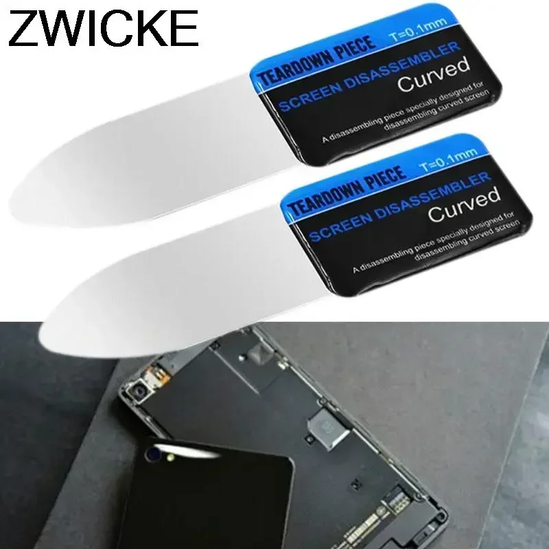 Opening Pry Card Tools Steel Metal Ultra Thin Flexible Mobile Phone Disassemble Mobile Phone Curved LCD Screen Spudger 1 Piece