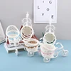 1Pc Cute DIY Handmade Mini Ornament Basket Creative Tricycle Rattan Ornament Basket Birthday Wedding Party Gift Box Basket 5
