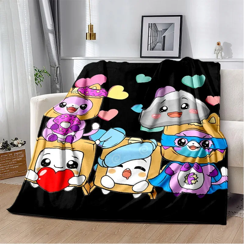 Happy Rocky And Foxy And Boxy Lankybox Soft Plush Blanket,Flannel Blanket Throw Blanket for Living Room Bedroom Bed Sofa Picnic 2