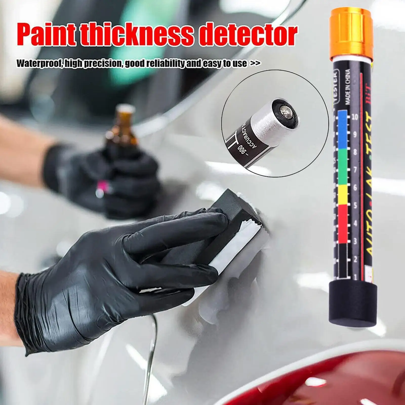 

Car Paint Coating Tester Paint Thickness Gauge Auto Meter Coat Crash Check Test Pen With Magnetic Tip Scale Indicator