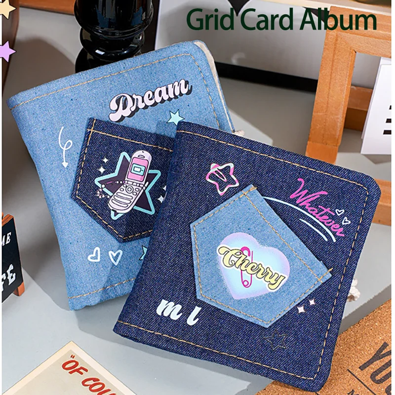 Retro Denim Journal Notebook - Mini Portable Card Organizer, DIY-Friendly