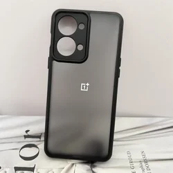Matte Translucent Black Frosted Hard PC Phone Case for OnePlus Nord (Black)