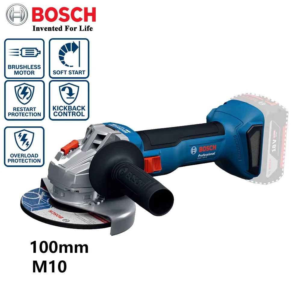 보쉬 GWS 18V-8 100mm 브러시리스 무선 앵글 그라인더 11000RPM M10..