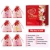 24PCS/box lip balm in bulk, hand cream in bulk thank you card and red gauze bag, wedding gift to guests, Christmas and New Year 6