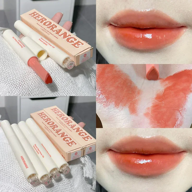 thumbnail image 1 of Frozen Tea Mirror Lip Glaze Hydrating Solid Lip Gloss Glass Jelly Rose Lip Tint Balm Multi Color Moisturizing Lipstick Pen, 1 of 5