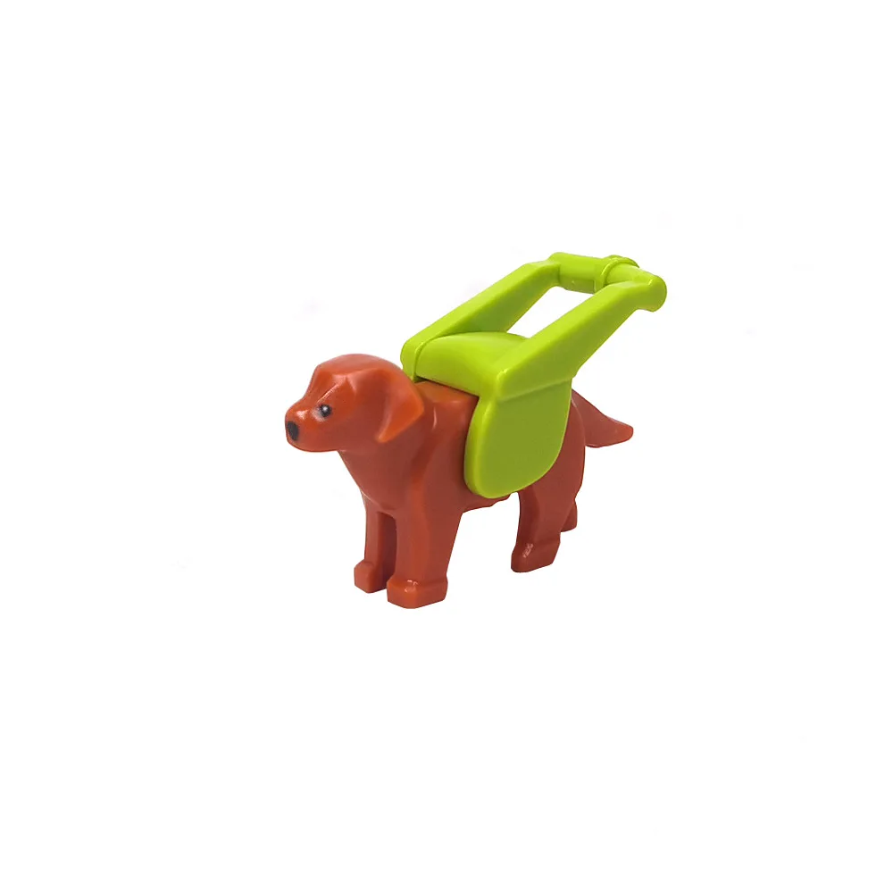 MOC Baby Animals Cat Building Blocks Pig Piggy Kitten Black Rat Wolf Snake Parrot Farm Scene Bricks Assemble Toys Children Gift 6