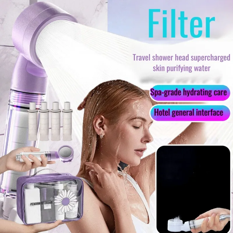 ชุดฝักบัวบูสเตอร์อันทรงพลัง Purifying Hotel Shower Head Set ชุดฝักบัวปรับแรงดันน้ํา Purifying Water Quality 1