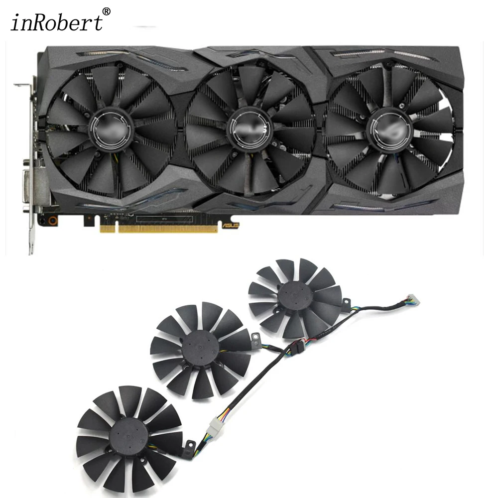 Новинка 87 мм T129215SU охлаждающий вентилятор для ASUS Strix RX480 RX 580 GTX 980Ti R9 390 390X 1060 1070 1080