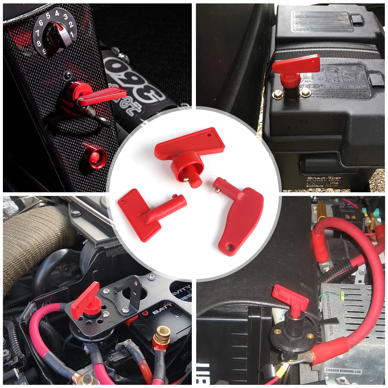 thumbnail image 2 of Battery Isolator Switch, Universal 12V-60V 300A High Current Battery Power Cut Isolator Kill Switch 10000 Times Electrical Life, Knob Control Power 2 of 13