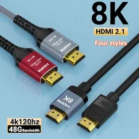 MIZIQIER Long 8K HDMI 2.1 Cables, 48Gbps Ultra High Speed Braided Cord 1