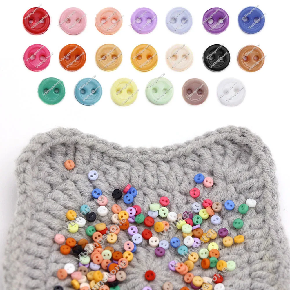 100-Piece Resin Buttons - Solid Color, 2-Hole, 3/4 Inch (20mm) For Sewing, Crafts, Card Making (Assorted Colors) 1 thumbnail image