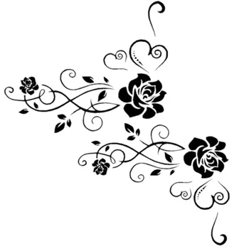 Adesivi per auto Bellissimi fiori Rosa Adesivi personalizzati per moto Accessori eleganti per veicoli Prodotti in PVC Adesivo per coprire i graffi