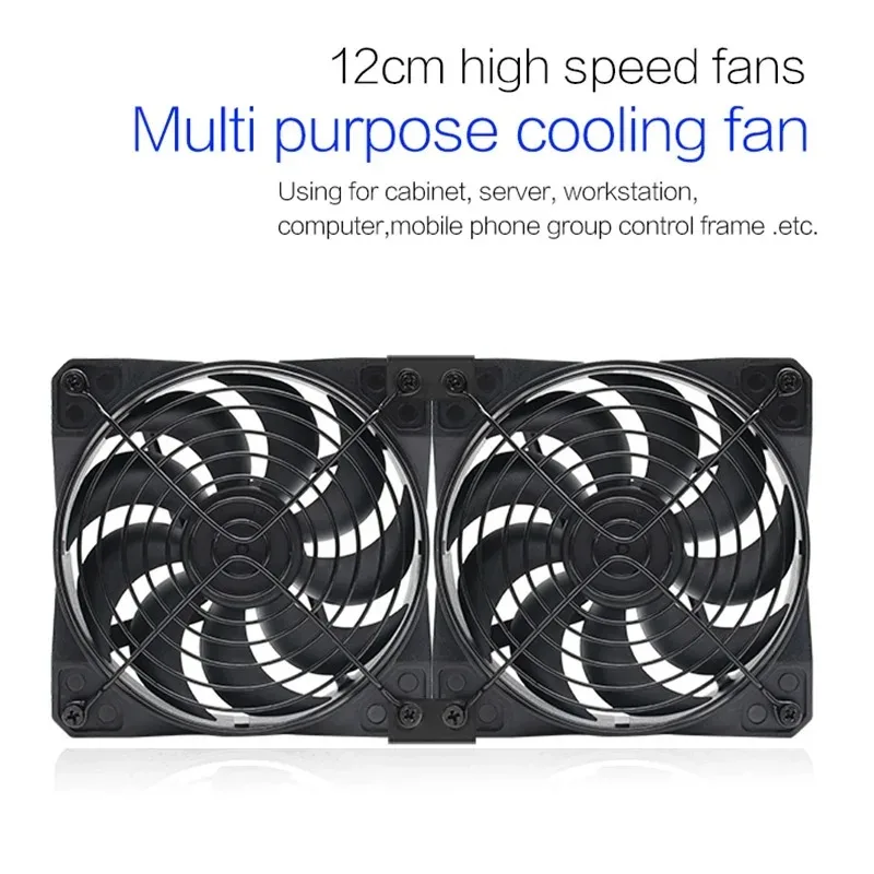 Cooling Fan 120mm 3000RPM TEUCER with Controller 12V 220V for Btc Mining Machine Chassis Exhaust Workstation Cabinet Server