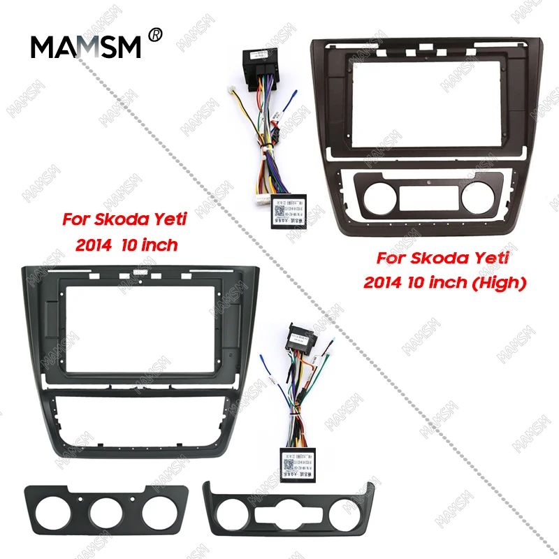 Mamsm Car Frame Fascia Adapter Canbus Box Android Radio Dash Fitting Panel Kit Per Skoda Yeti 2014