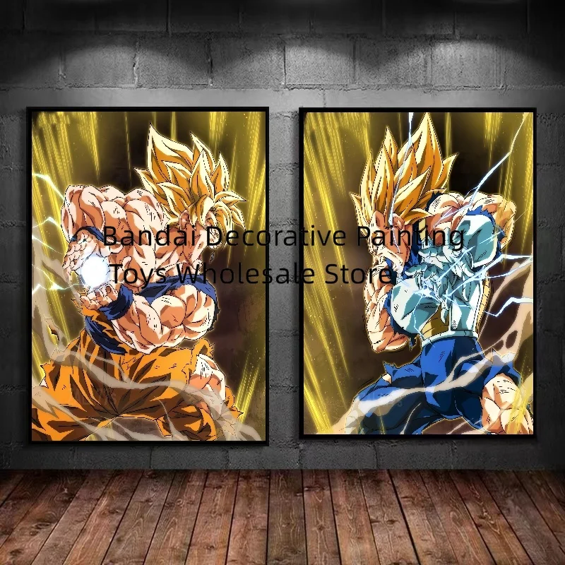 ドラゴンボールアニメクラシックポスター,キャンバス絵画,超サイヤ人