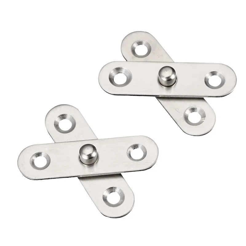 Door Hinges 360degree Rotating Shaft Door Pivot Tone Rotary Thickened Stainless Steel Wood Doors Hinges Location Shaft Hidden Home Furniture