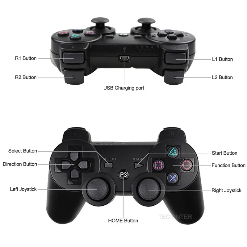 Wireless Gamepad For PS3 Joystick Console Controle For USB PC Controller For Playstation 3 Joypad Accessories Support Bluetooth