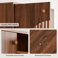 LITTLE TREE 5-Tier Shoe Cabinet, Adjustable Height Shelves, 39.8" Tall Farmhouse Style Shoe Organizer for Living Room, Entryway 6