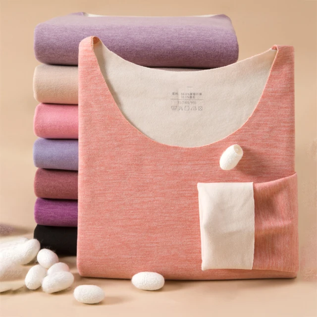 Ensemble de sous-vêtements thermiques pour femmes, sous-vêtements doublés sourire, première couche de base, longs caleçons, vêtements thermiques pour temps froid, hiver 2
