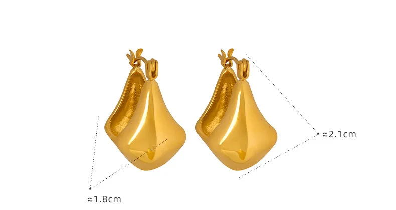Mode Edelstahl Frauen für Ohrringe böhmische Geometrie Piercing für Ohren Gold Farbe Schmuck Paar Geschenk Großhandel – Detail 2
