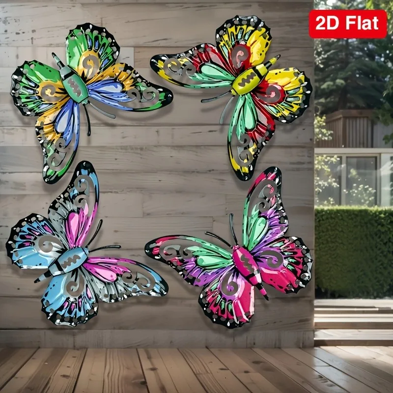 Metal Butterfly Wall Set 2