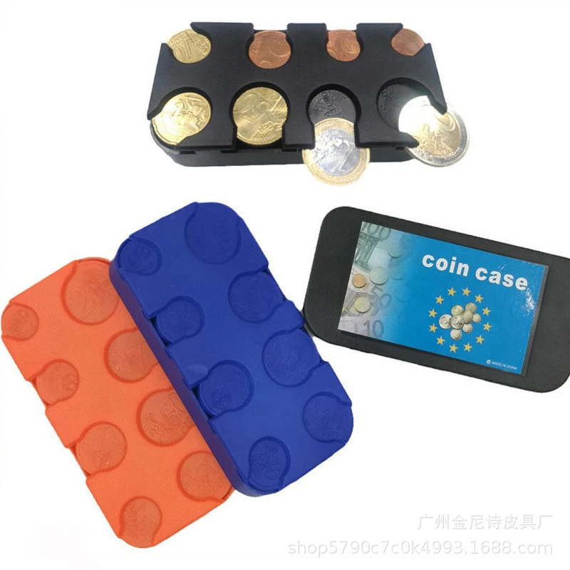 

Creative Car Coin Changer Kids Gift Wallet Plastic Purse Box Organizer Coin Dispenser Euro Coin Box Coin Pocket Cases Hot Sale