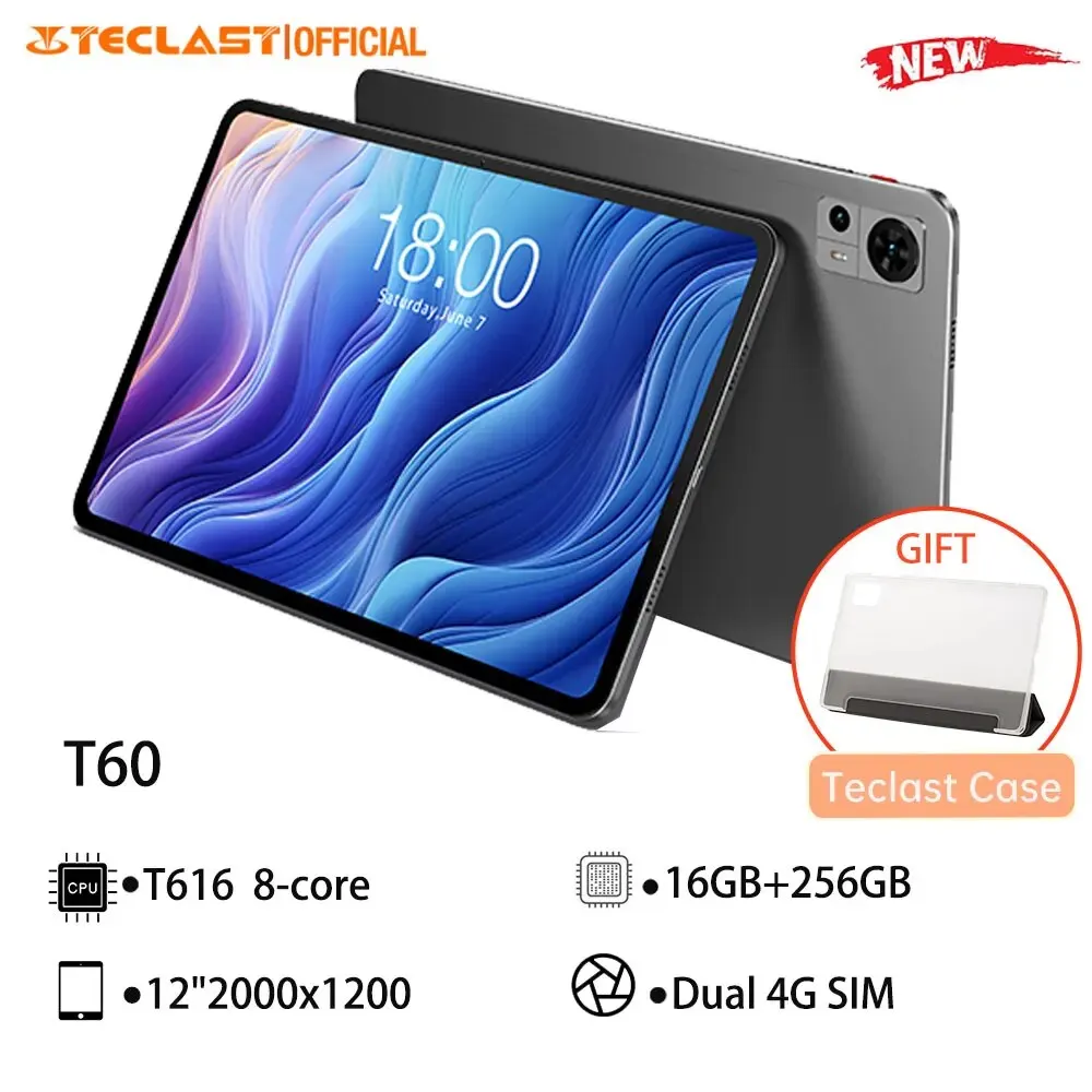 Teclast T60 12 inch 2K Tablet Android 13 8GB+8GB RAM 256GB ROM T616  octa-core 8000mAh 18W PD Fast Charging 4G VoLTE GPS Tablets - AliExpress