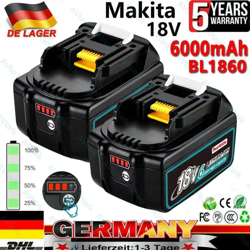 Per Batteria Ricaricabile Makita 18V 9.0Ah 18650 Cella Agli Ioni Di Litio Adatta Per Utensile Elettrico Makita Bl1860 Bl1830 Bl1850 Lxt400