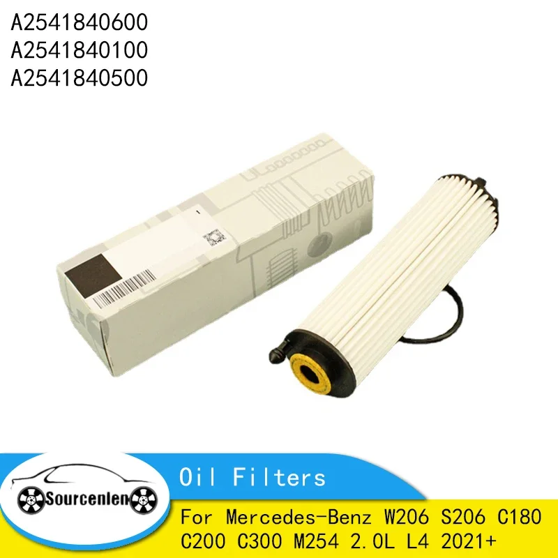 Engine Oil Filter For Mercedes-Benz W206 S206 C180 C200 C300 M254 2.0L L4 A2541840600 + 2541840600