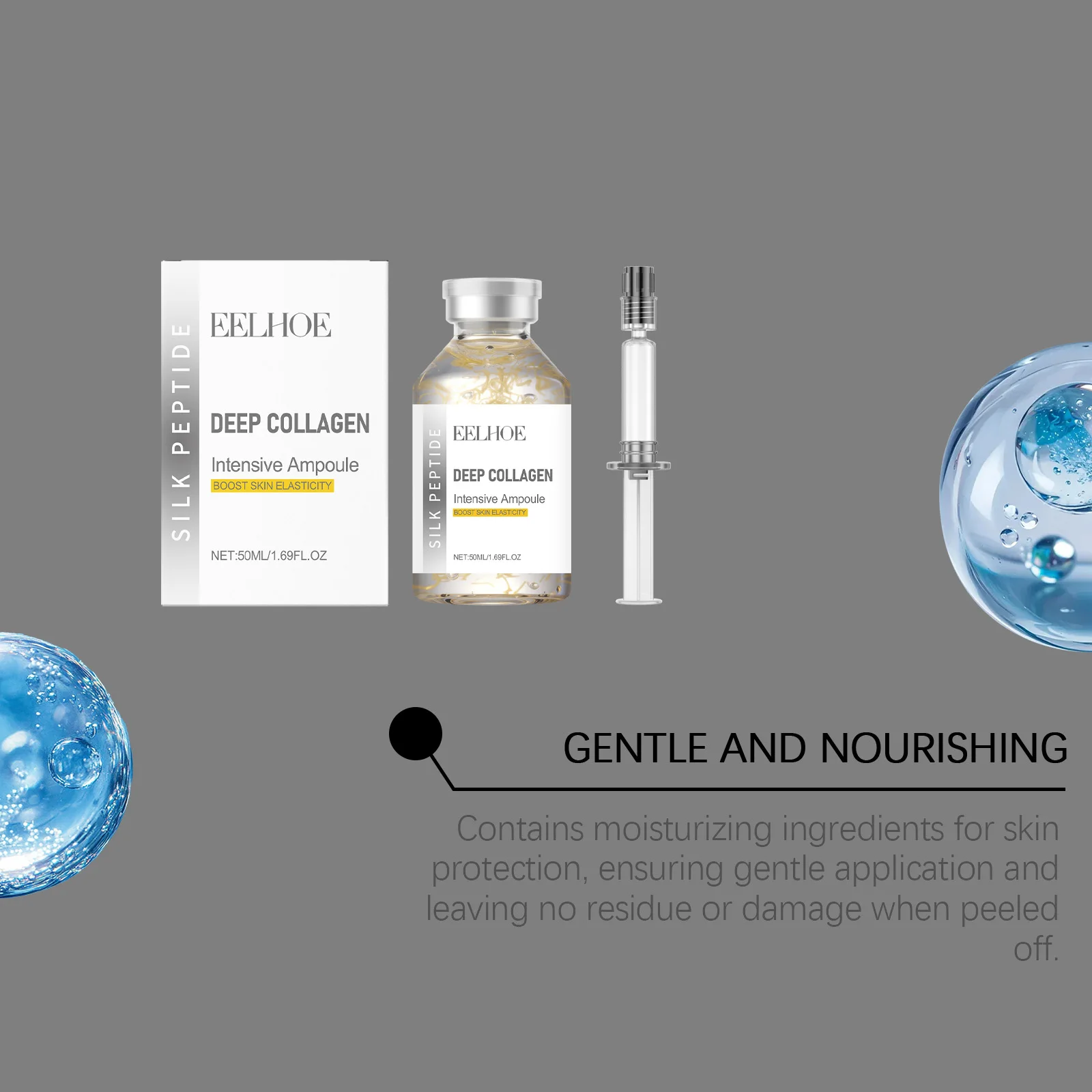 Seidenpeptid Intensiv-Lifting-Ampulle Tiefenwirksames Kollagen-Revitalisierungs-Essenz Gesichtsstraffendes Glättendes Anti-Aging-Serum S375Fe31425E64E79A756B0C9Ae000A34T