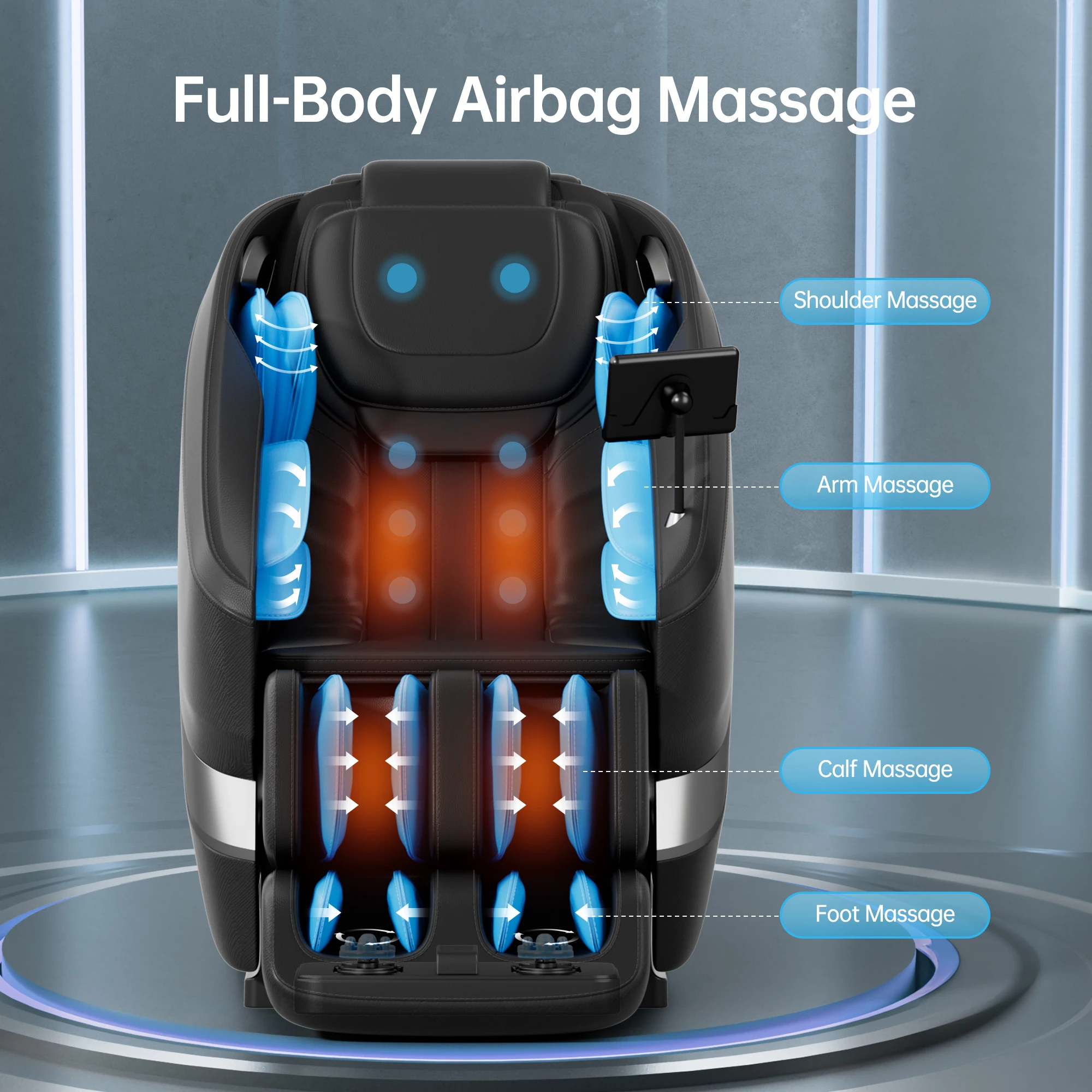 1 Year Warranty USA Local Delivery  4D Airbag Zero Gravity full body Massage Chair Home 3D Foot Roller Shiatsu Office Chair 3
