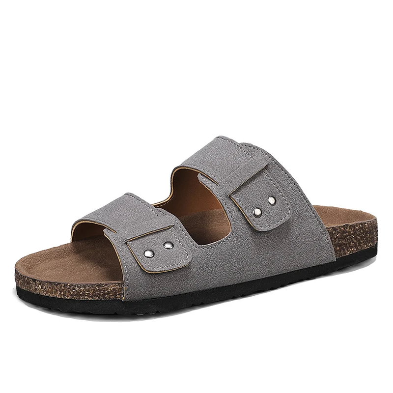 Retro Cork Clogs For Men Breathable Summer Casual Sandals_voghion.com