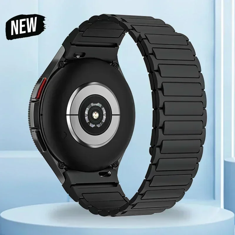 Sleek 20mm Silicone Magnetic Watch Band - No Gap Design