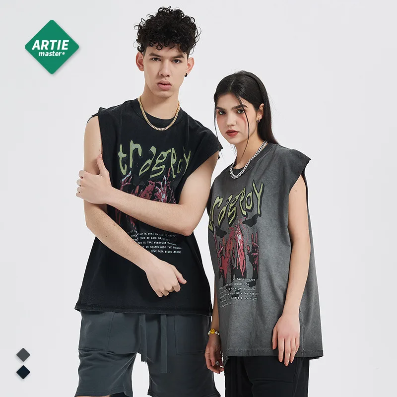 

ARTIE | Gothic Cotton T-shirts Oversize T Shirt Casual Skeleton Ptint Tshirt Men Washed Short-sleeved Tee Streetwear Tshirts Y2k