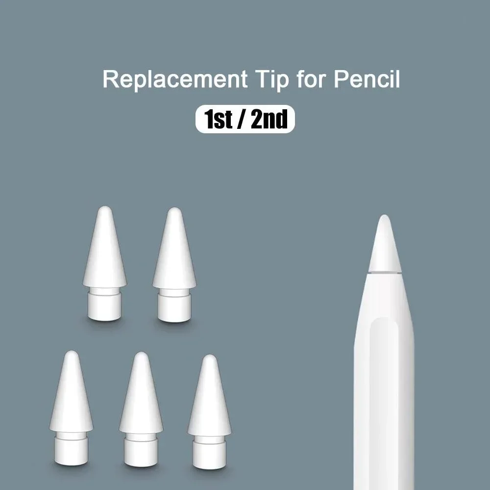 Replacement Tips Compatible For Apple Pencil 2 Gen iPad Pro Pencil-iPencil Nib For iPad 1 st/Pencil 2 Gen White 4 Pack apple pencil nib pencil nib stylus pen tip pencil tips