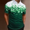 Gradient Polo Shirts Men Casual Lapel Short Sleeve T-Shirt 3d Print Golf Sports Shirt Summer Breath Quick Dry Men's Polo Shirts 6