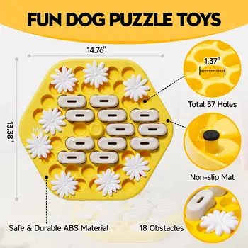 MEWOOFUN Dog Puzzle Toys Slow Feeder Toy Interactive Puzzle Game Dog Toys for dogs Cat Puzzle Toys Level 3 5