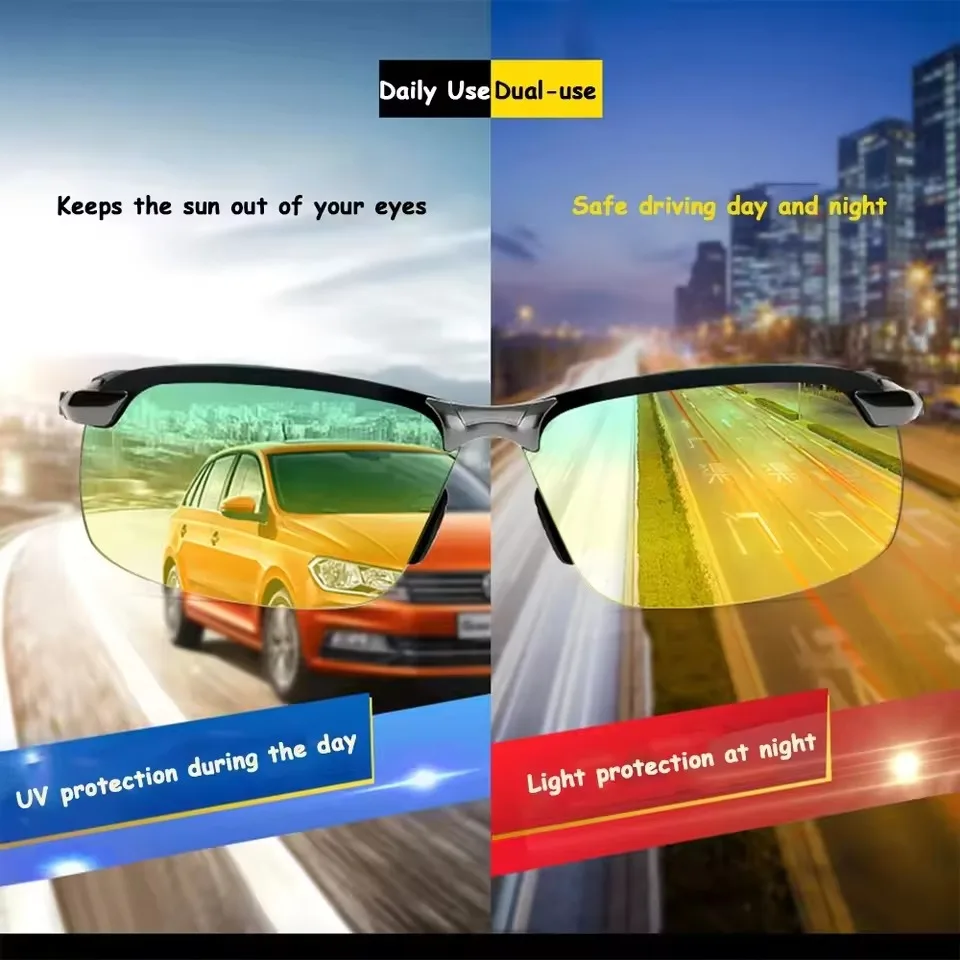 Anti-Glare Night Vision Driver Goggles Fashion Sunglasses Cycling Goggles Night Driving Enhanced Light Glasses Car Accessries