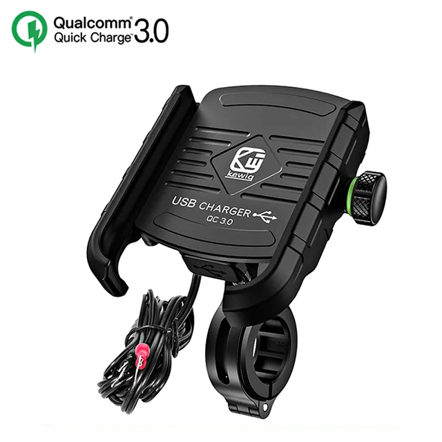 Wireless Charging Motorcycle Phone Holder with Quick Charge 3.0
