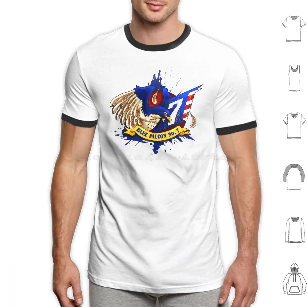 Captain Falcon Emblem T Shirt 6Xl Cotton Cool Tee Captain Falcon Super Smash Bros F Zero Falcon Punch Falcon Punch Blue Blue