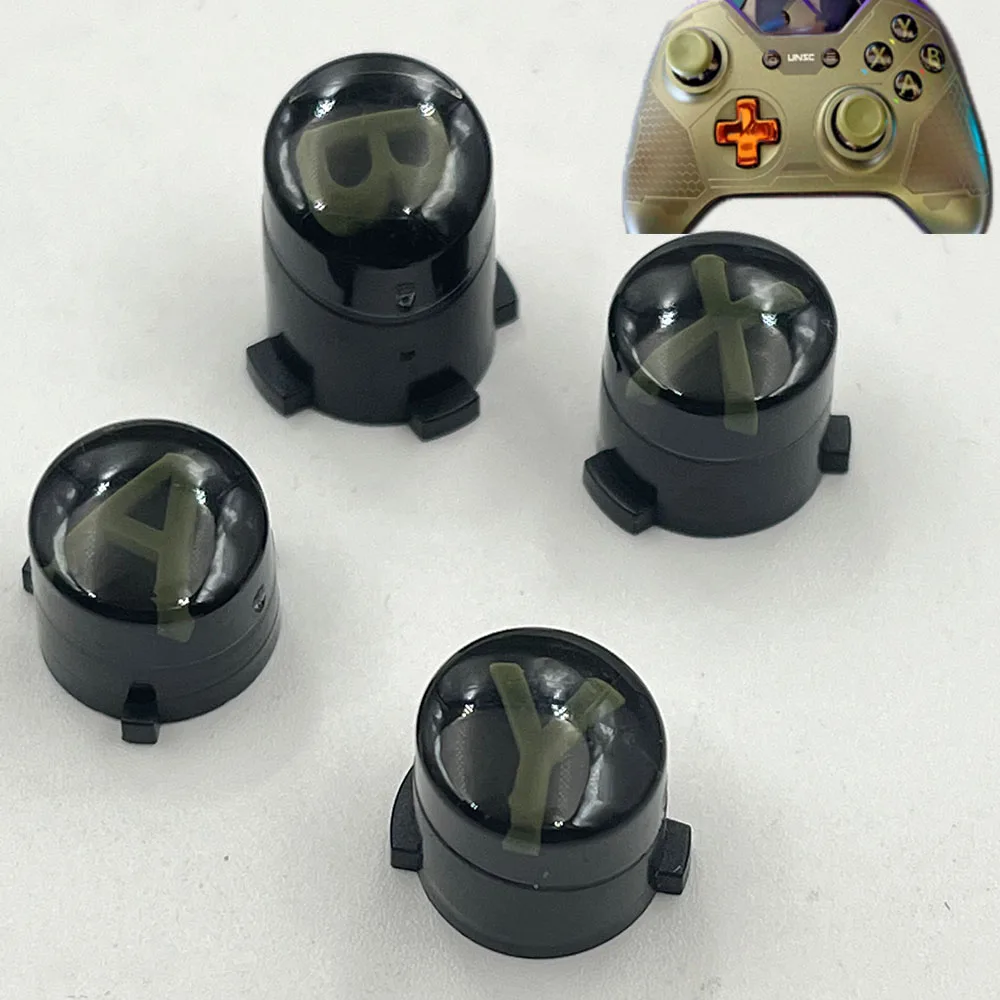 Deal4GO FULL Housing Shell kit w/ ABXY buttons Trigger Bumper Thumbsticks  set replacement for Xbox one Slim Wireless Controller 1708 (Grey/Green) 