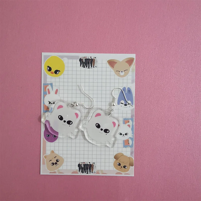 Stray Kids Cartoon SKZOO Earrings studs Earrings accessories Star accessories around handmade DIY earrings accessories