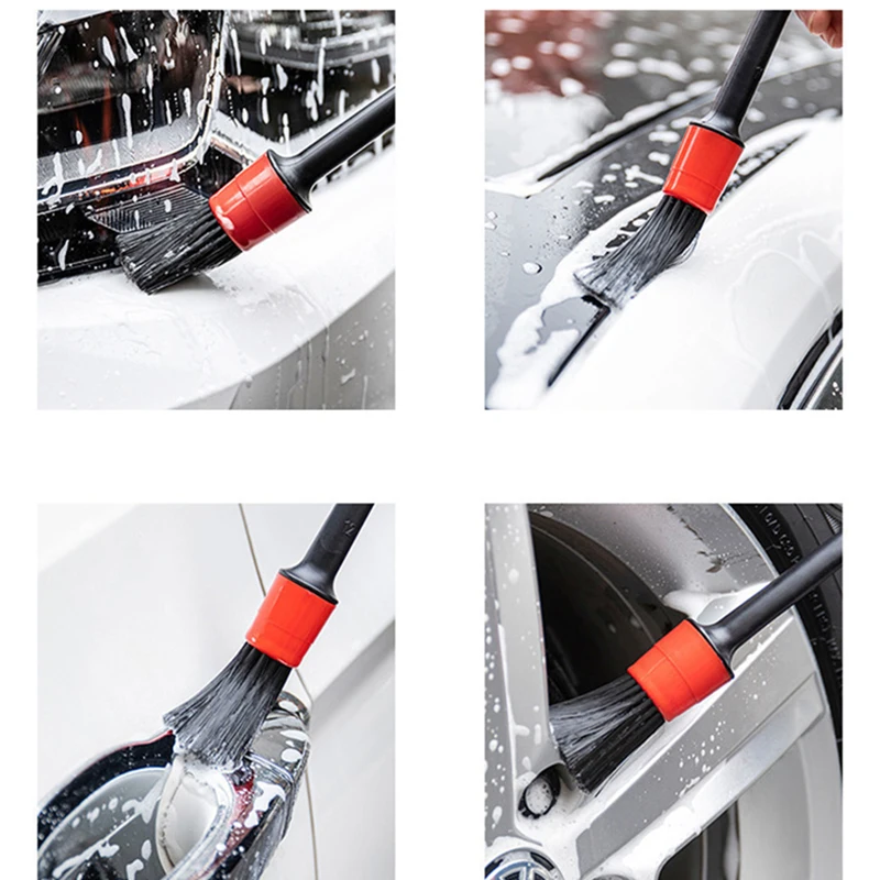5pcs Detailing Brush Set Car Brushes Car Detailing Brush For Car Cleaning Detailing Brush Dashboard Air Outlet Wheel Brush 2